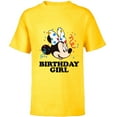 thumbnail image 1 of Disney Minnie Mouse Birthday Girl - Short Sleeve T-Shirt for Kids -Customized-Yellow, 1 of 5