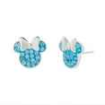 thumbnail image 1 of Disney Minnie Mouse Birthstone Sterling Silver Crystal Stud Earrings-More Colors, 1 of 4