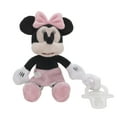 thumbnail image 1 of Disney Minnie Mouse Black, White and Pink Plush Pacifier Holder, 1 of 5