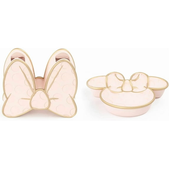 Disney Minnie Mouse Blush Pink 2 Piece Soap Dish & Toothbrush Holder Set