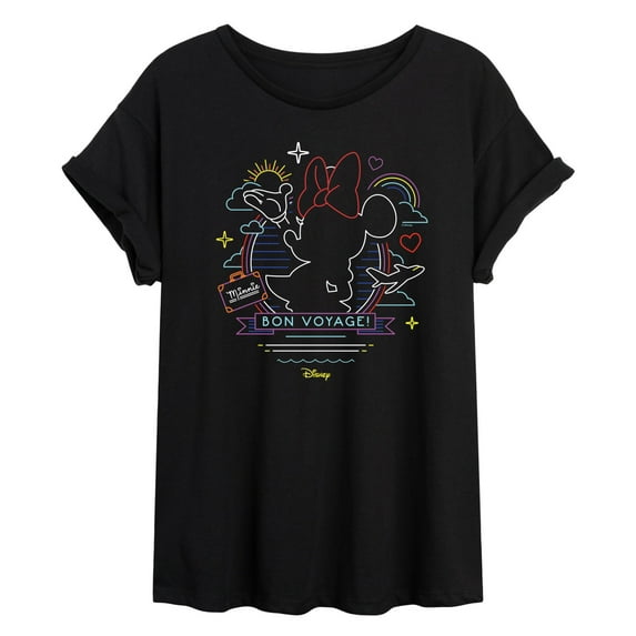 Disney - Minnie Mouse - Bon Voyage on the Cruise - Juniors Ideal Flowy Muscle T-Shirt