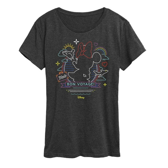 Disney - Minnie Mouse - Bon Voyage on the Cruise - Women's Short Sleeve Graphic T-Shirt