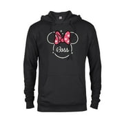 Disney Minnie Mouse Boss Head Icon Magic Employer Gift- Pullover Hoodie for Adults - Customized-Black
