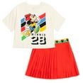 thumbnail image 1 of Disney Minnie Mouse Boxy Drop Shoulder T-Shirt and Pleated Skort Toddler to Big Kid, 1 of 5