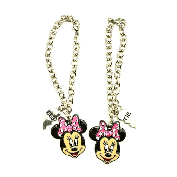 Disney Minnie Mouse Bracelet Set - 2pcs Minnie Bes-Tie Bracelet