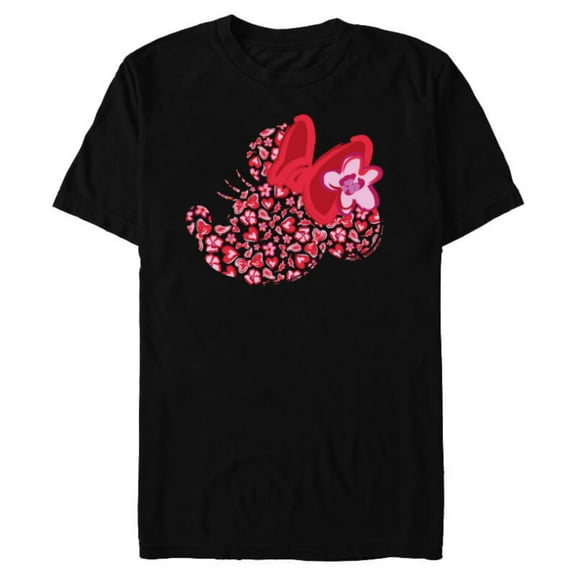 Disney Minnie Mouse Breast Cancer Awareness Silhouette - Short Sleeve Blended T-Shirt for Adults - Customized-Black