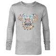 thumbnail image 1 of Disney Minnie Mouse Bride Icon Flowers Honeymoon Wedding- Long Sleeve T-Shirt for Men - Customized-Athletic Heather, 1 of 5
