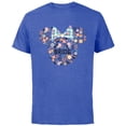thumbnail image 1 of Disney Minnie Mouse Bride Icon Flowers Honeymoon Wedding- Short Sleeve Cotton T-Shirt for Adults - Customized-Royal Heather, 1 of 5