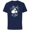thumbnail image 1 of Disney Minnie Mouse Bride to Be Wedding Bridal Bachelorette - Short Sleeve Cotton T-Shirt for Adults - Customized-Navy, 1 of 5