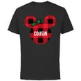 thumbnail image 1 of Disney Minnie Mouse COUSIN Holiday Family - Short Sleeve Cotton T-Shirt for Adults - Customized-Black, 1 of 5