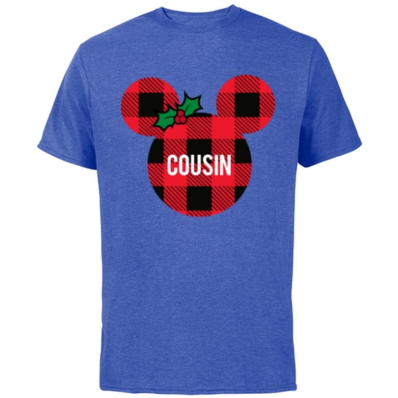 Disney Minnie Mouse COUSIN Holiday Family - Short Sleeve Cotton T-Shirt for Adults - Customized-Royal Heather