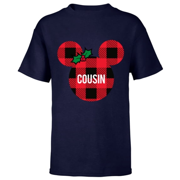 Disney Minnie Mouse COUSIN Holiday Family - Short Sleeve T-Shirt for Kids - Customized-Navy