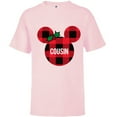 thumbnail image 1 of Disney Minnie Mouse COUSIN Holiday Family - Short Sleeve T-Shirt for Kids - Customized-Soft Pink, 1 of 5
