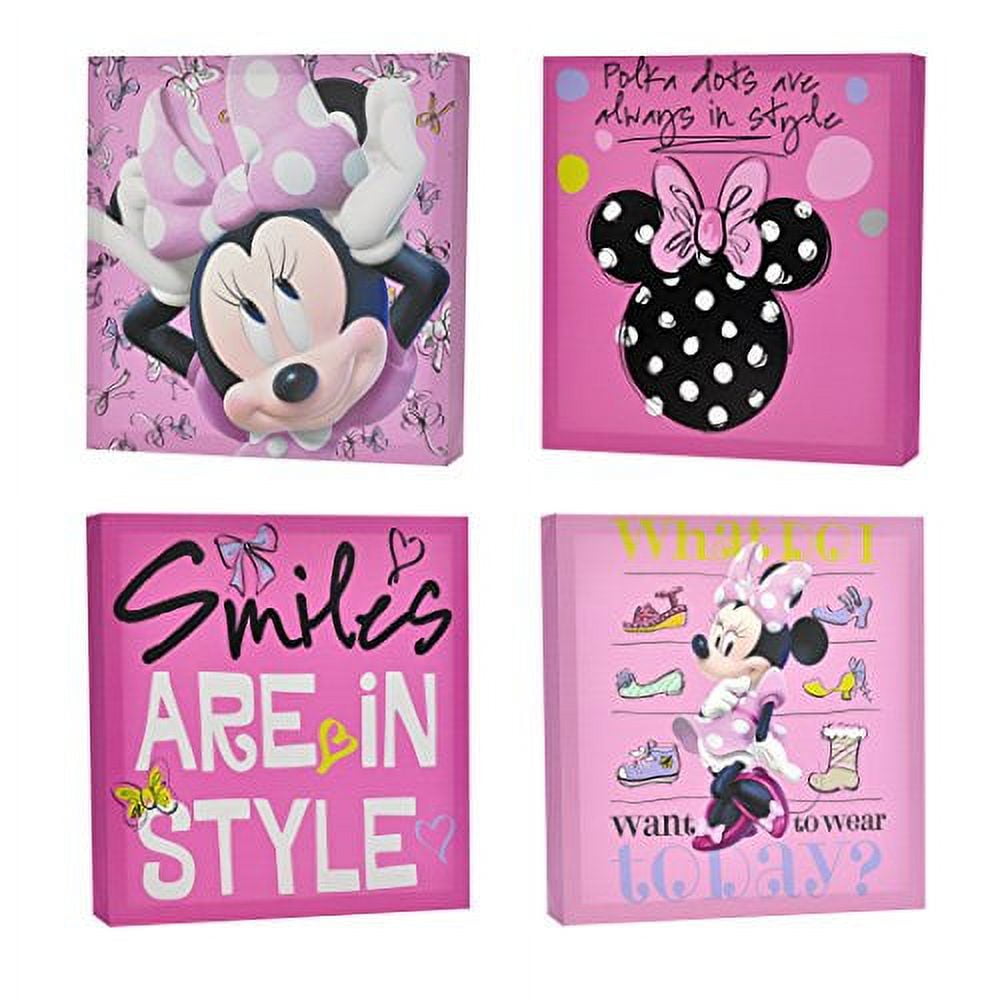 Disney Minnie Mouse Canvas Wall Art (4Piece)