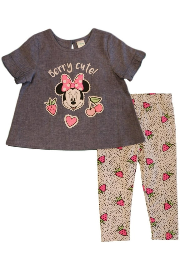 Minnie Mouse Chambray Leggings Set (Baby Girls)
