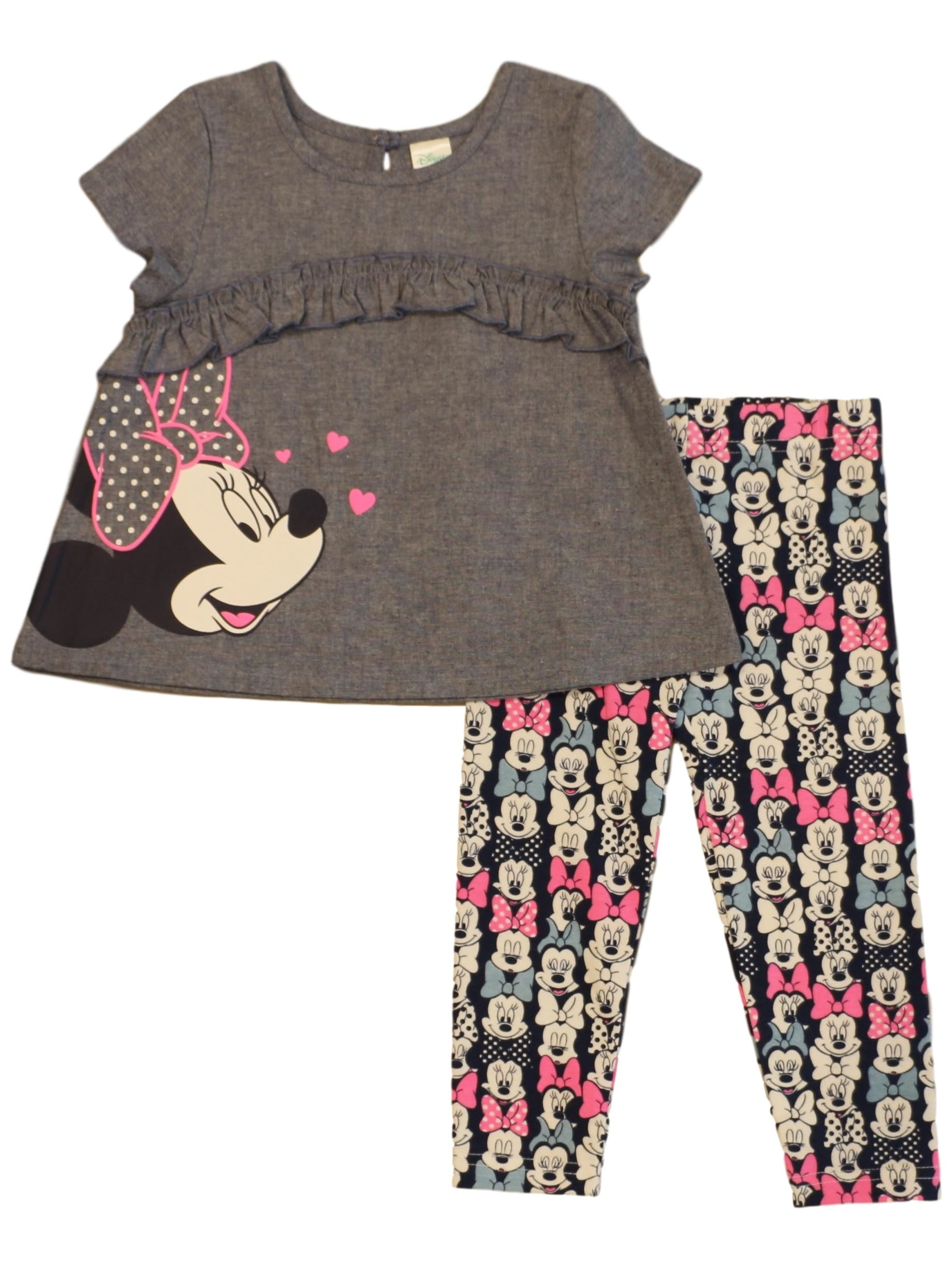 Disney Minnie Mouse Chambray Leggings Set (Baby Girls)