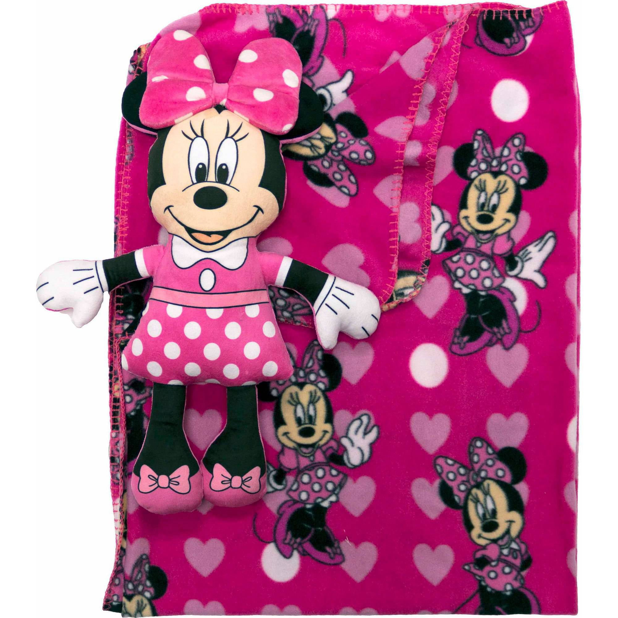 Disney Minnie Mouse Character Pillow and Throw Set