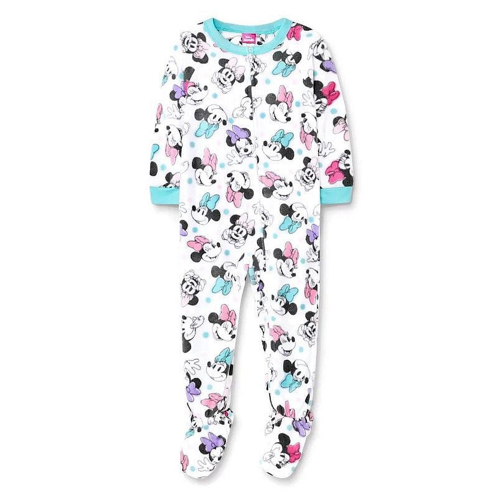 Disney Minnie Mouse Character Print Fleece Toddler Girl's Pajama Sleeper (Size 4T)