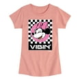 thumbnail image 1 of Disney - Minnie Mouse - Checkered Board Vibin' - Toddler & Youth Girls Short Sleeve Graphic T-Shirt, 1 of 5