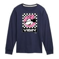 thumbnail image 1 of Disney - Minnie Mouse - Checkered Board Vibin' - Youth Long Sleeve Graphic T-Shirt, 1 of 5