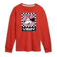 thumbnail image 1 of Disney - Minnie Mouse - Checkered Board Vibin' - Youth Long Sleeve Graphic T-Shirt, 1 of 5