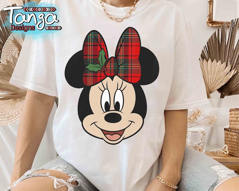 Disney Minnie Mouse Christmas Bow TShirt, Mickey'S Very Merry