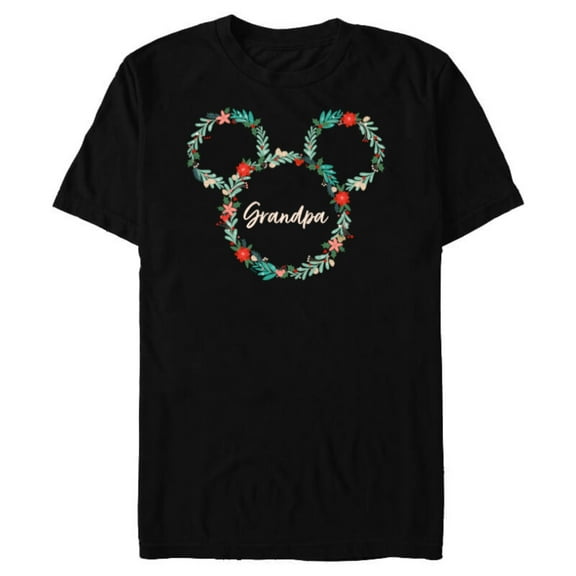 Disney Minnie Mouse Christmas Family Vacation Trip Grandpa - Short Sleeve Blended T-Shirt for Adults - Customized-Black