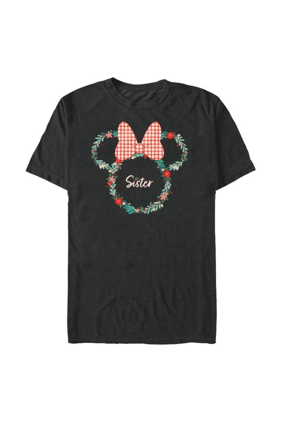 Minnie Mouse Christmas Family Vacation Trip Sister - Short Sleeve Blended T-Shirt for Adults - Customized-Dark Heather
