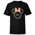 thumbnail image 1 of Disney Minnie Mouse Christmas Family Vacation Trip Sister - Short Sleeve T-Shirt for Kids - Customized-Black, 1 of 5