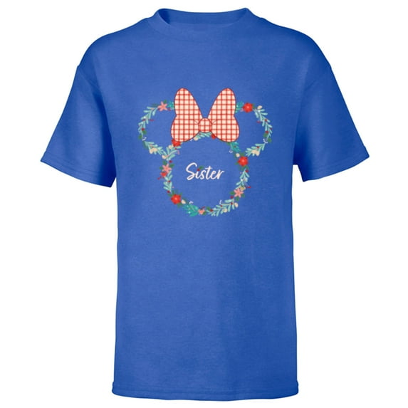 Disney Minnie Mouse Christmas Family Vacation Trip Sister - Short Sleeve T-Shirt for Kids - Customized-Royal