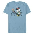 thumbnail image 1 of Disney Minnie Mouse Christmas Gift Bicycle Retro Distressed - Short Sleeve Blended T-Shirt for Adults - Customized-Ocean Blue, 1 of 5