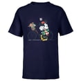 thumbnail image 1 of Disney Minnie Mouse Christmas Gift Bicycle Retro Distressed - Short Sleeve T-Shirt for Kids - Customized-Navy, 1 of 5