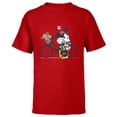 thumbnail image 1 of Disney Minnie Mouse Christmas Gift Bicycle Retro Distressed - Short Sleeve T-Shirt for Kids - Customized-Red, 1 of 5