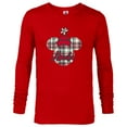 thumbnail image 1 of Disney Minnie Mouse Christmas Holiday Plaid for Abuela - Long Sleeve T-Shirt for Men - Customized-New Red, 1 of 5