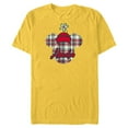 thumbnail image 1 of Disney Minnie Mouse Christmas Holiday Plaid for Abuela - Short Sleeve Blended T-Shirt for Adults - Customized-Yellow, 1 of 5