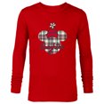 thumbnail image 1 of Disney Minnie Mouse Christmas Holiday Plaid for Daughter - Long Sleeve T-Shirt for Men - Customized-New Red, 1 of 5