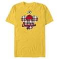 thumbnail image 1 of Disney Minnie Mouse Christmas Holiday Plaid for Daughter - Short Sleeve Blended T-Shirt for Adults - Customized-Yellow, 1 of 5