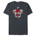 thumbnail image 1 of Disney Minnie Mouse Christmas Holiday Plaid for Hija - Short Sleeve Blended T-Shirt for Adults - Customized-Navy Heather, 1 of 5