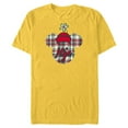 thumbnail image 1 of Disney Minnie Mouse Christmas Holiday Plaid for Hija - Short Sleeve Blended T-Shirt for Adults - Customized-Yellow, 1 of 5