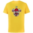 thumbnail image 1 of Disney Minnie Mouse Christmas Holiday Plaid for Hija - Short Sleeve Cotton T-Shirt for Adults - Customized-Yellow, 1 of 5