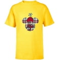 thumbnail image 1 of Disney Minnie Mouse Christmas Holiday Plaid for Hija - Short Sleeve T-Shirt for Kids - Customized-Yellow, 1 of 5