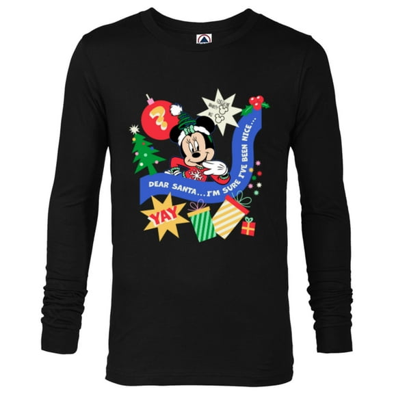 Disney Minnie Mouse Christmas Holiday Santa I’ve Been Nice - Long Sleeve T-Shirt for Men - Customized-Black