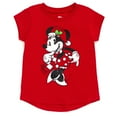 thumbnail image 1 of Disney Minnie Mouse Christmas Toddler Girls T-Shirt Infant to Big Kid, 1 of 5