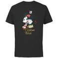 thumbnail image 1 of Disney Minnie Mouse Christmas Wishes Just to You Distressed - Short Sleeve Cotton T-Shirt for Adults - Customized-Black, 1 of 5