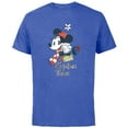 thumbnail image 1 of Disney Minnie Mouse Christmas Wishes Just to You Distressed - Short Sleeve Cotton T-Shirt for Adults - Customized-Royal Heather, 1 of 5