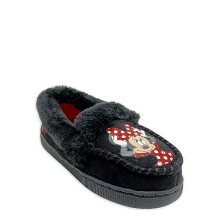 Disney Minnie Mouse Classic Bow Cozy Moccassin Slipper (Toddler Girls)