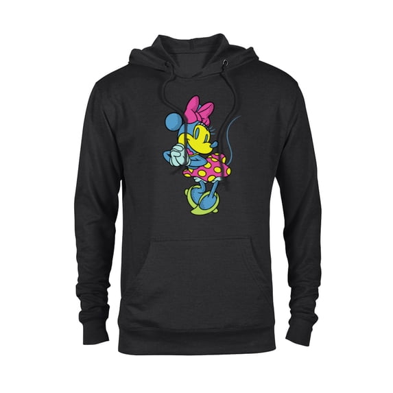 Disney Minnie Mouse Classic Cute Pose Retro Pop Art - Pullover Hoodie for Adults - Customized-Black