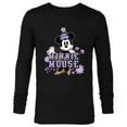 thumbnail image 1 of Disney Minnie Mouse Classic Look Floral Spring Flower Garden - Long Sleeve T-Shirt for Men - Customized-Black, 1 of 5
