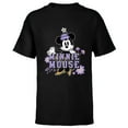 thumbnail image 1 of Disney Minnie Mouse Classic Look Floral Spring Flower Garden - Short Sleeve T-Shirt for Kids - Customized-Black, 1 of 5
