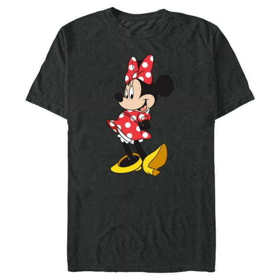Disney Minnie Mouse Classic Polka Dot Pose - Short Sleeve Blended T-Shirt for Adults - Customized-Dark Heather